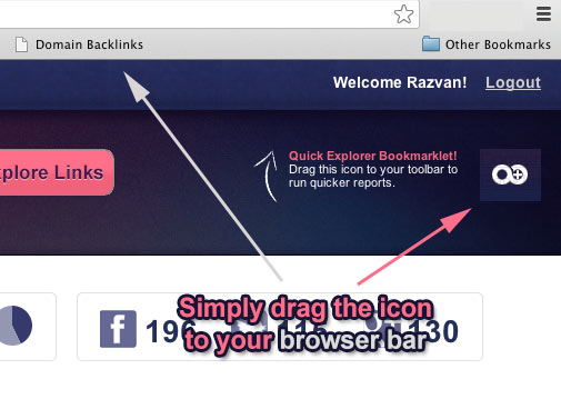 Bookmarklet Backlink Explorer