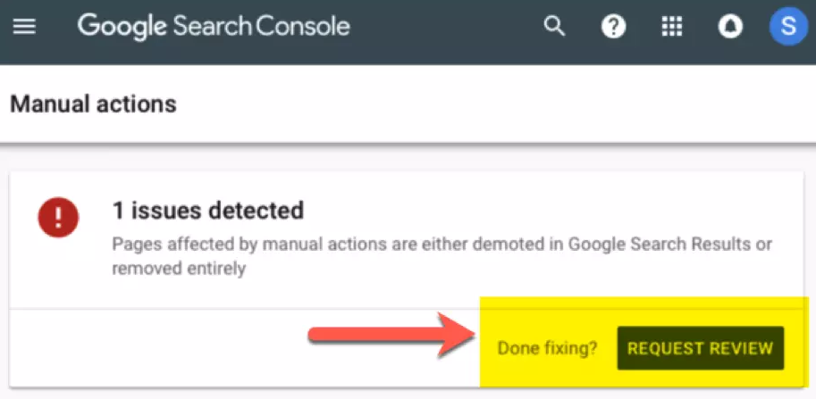 Google Webmaster Tools Manual Action Penalty manual actions