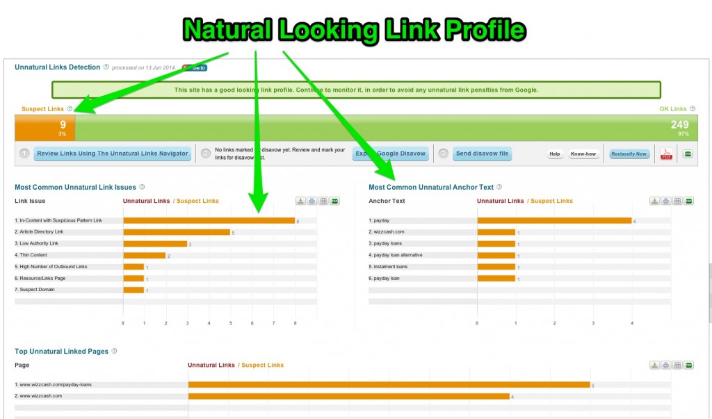 Natural Looking Link Profile Payday Loans