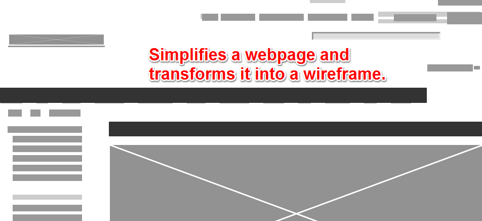 Simplified Wireframe Webpage