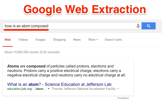 Google Web Extraction