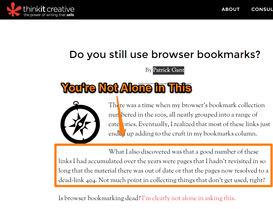 Digital Marketers Not Using Bookmarks