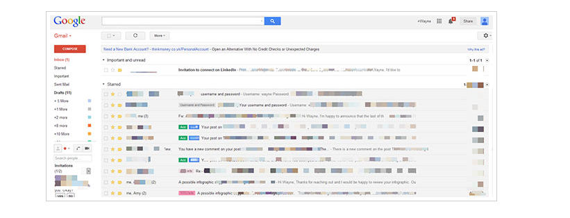 „Wayne Barker“ „Gmail“ gautų laiškų sąveikos nustatymas siekiant sėkmės
