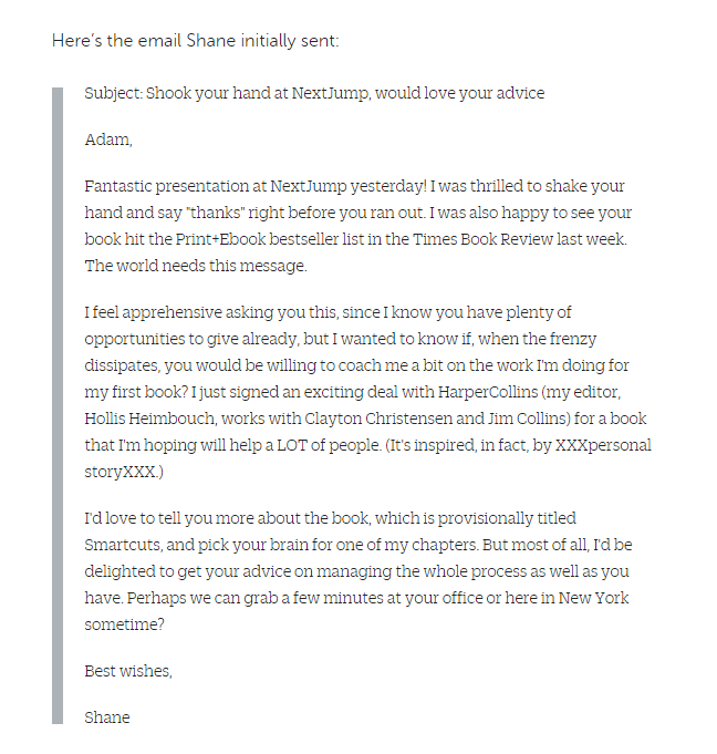 1000 Cold Email Outreach Example