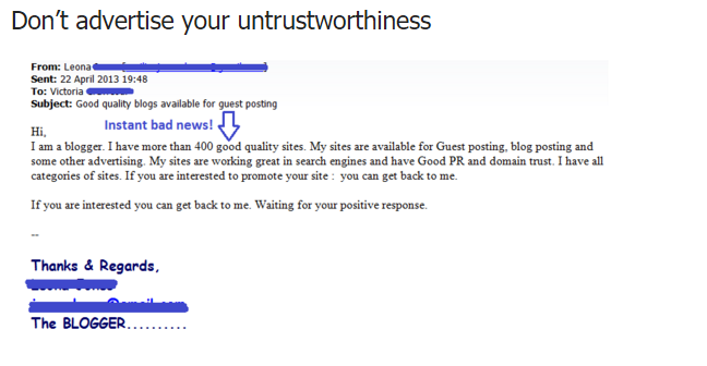 Don't Advertise as Untrustworthy