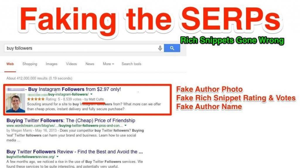 faking the serps rich snippets