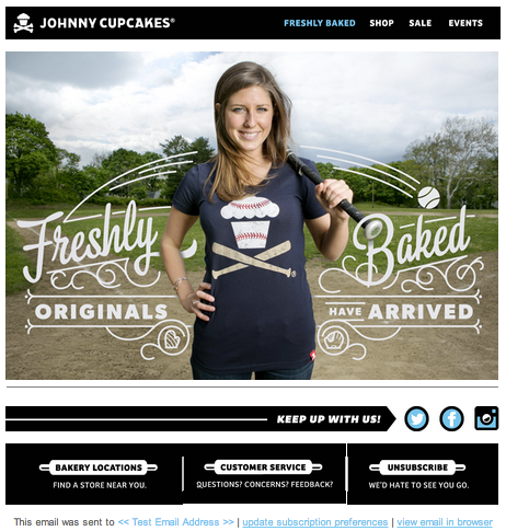 Campanha de segmentação de Johnny Cupcakes