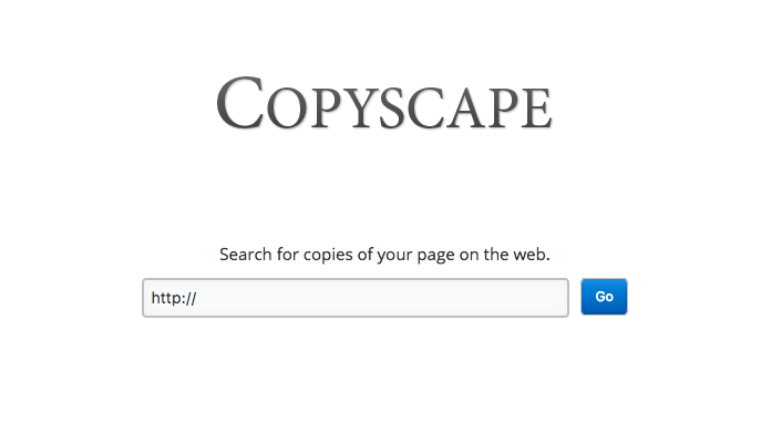 copyscape duplicate content tool