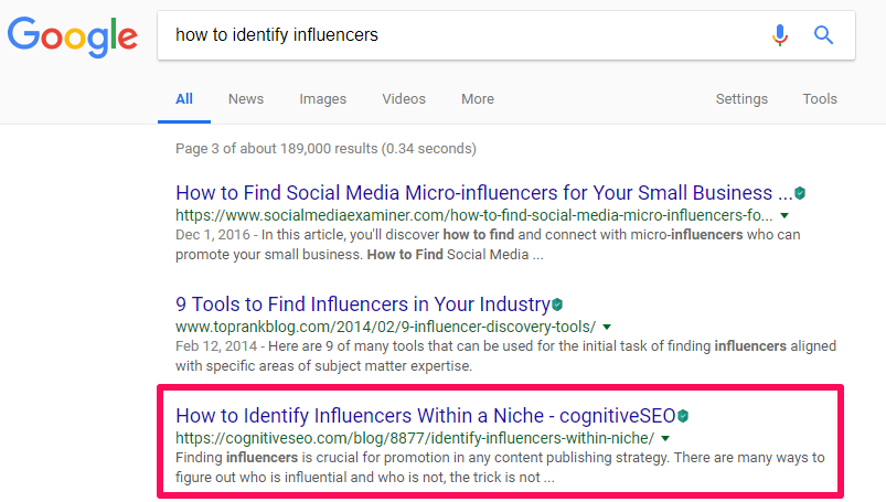 Metadescription for how to identify influencers