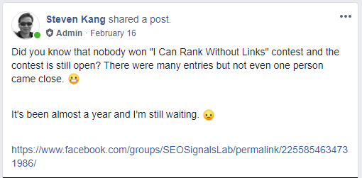 SEO Contest No Links